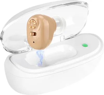 Produktbild von Hörgeräte mit 5 Stufen Kabelloses Hörgerät mit magnetischem Ladeetui In-Ear-Hörgeräte mit Geräuschunterdrückung für Senioren