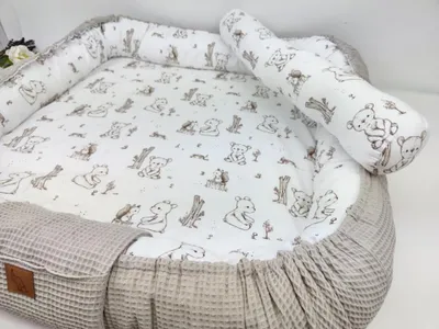Produktbild von Babynest für Zwillinge – Teddybär-Kollektion, das perfekte Geschenk für Zwillinge, Zwillingsnest