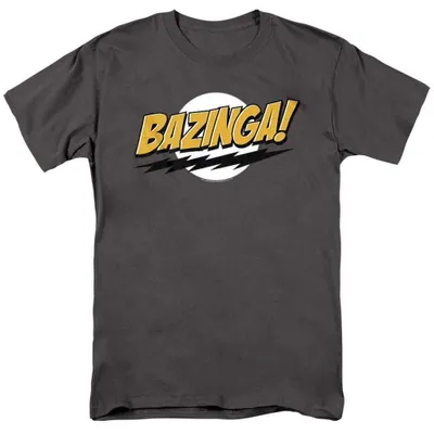 Obrázok produktu pre Tričko s nápisom "Bazinga" zo seriálu "Teória veľkého tresku" – uni, pánske/dámske, model TV37782 (veľkosť L), farba: antracit