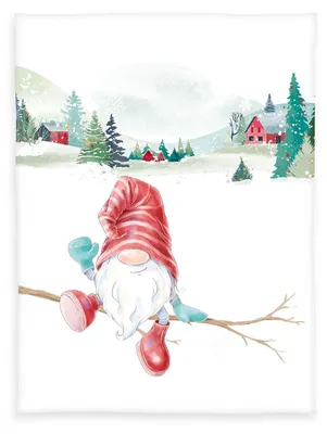 Produktbild von Wichtel Wellsoft Flauschdecke 150x200 cm Kuscheldecke Zwerg Weihnachten