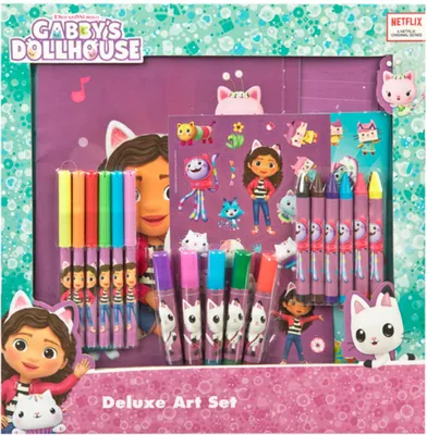 Immagine prodotto di Gabby's Dollhouse Colouring Set 23 pezzi - Il pacchetto creativo perfetto per i bambini