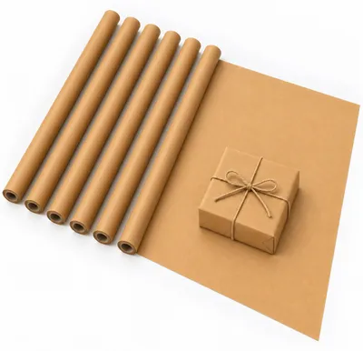 Immagine prodotto di Carta kraft marrone, carta da regalo - 10 metri x 100 cm - 6 rotoli