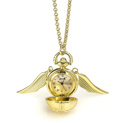 Produktbild von Harry Potter Halskette mit Uhr Goldener Schnatz (vergoldet)