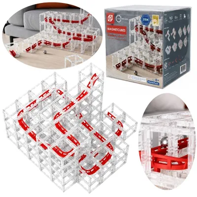 Produktbild von Magnetbauklötze Allocacoc CoasterCubes Kugelbahn, 127+32 Teile