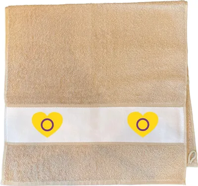 Produktbild von Huuraa Handtuch Intersex Pride Flagge LGBTQ Herz 50x100cm Sand Baumwolle Handtuch Geschenkidee