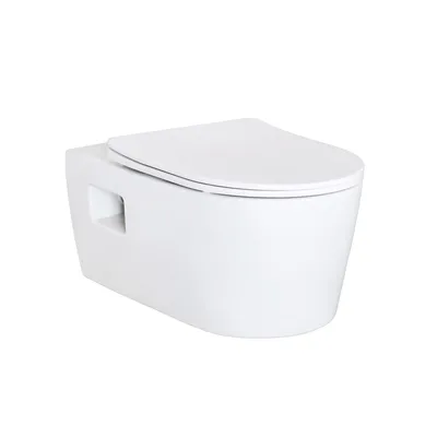 Produktbild von Hansgrohe WC Set EluPura Original S Wand WC mit AquaChannel Flush und Softclose Easy Click Sitz