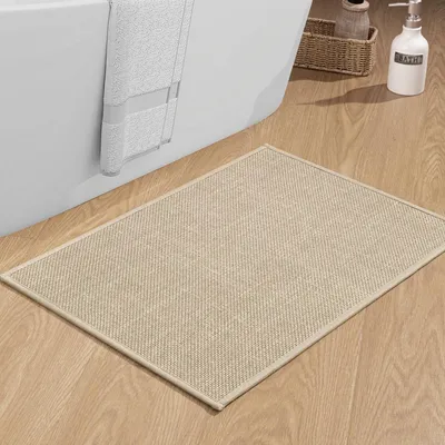 Productafbeelding van Badmat, 43 x 61 cm, antislip, wasbaar, beige