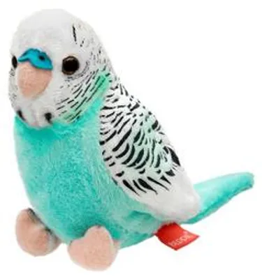 Immagine prodotto di Pappagallo ondulato azzurro e bianco 13 cm