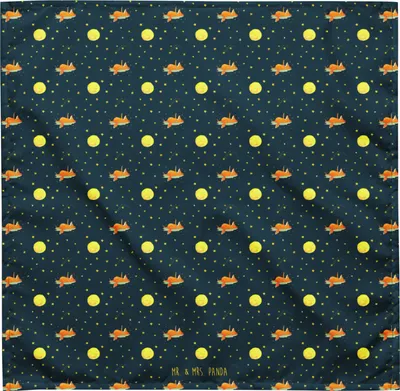 Produktbild von Mr. & Mrs. Panda Bandana Fuchs Sterne M - Blau - Geschenk, Romantik, Sternengucker, Stirnband, Hundehalstuch, Mond, Haarband, Kopftuch, Nachtschwärmer, Tuch