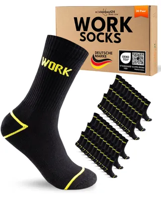 Produktbild von Arbeitssocken Herren Baumwolle Work Socken - 70210T Schwarz 43-46 30 Paar