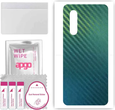 Produktbild von apgo Rückseite Schutzfolie, Skin, kompatibel mit vivo X30, Hinten Displayschutzfolie aus Vinylfolie, kratzfest, einfache Montage - Kohlenstoff-Chamäleon CAKA1