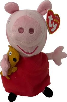 Immagine prodotto di Figura di peluche di Ty Peppa Wutz Pig, figura da collezione alta 15 cm, peluche per bambini