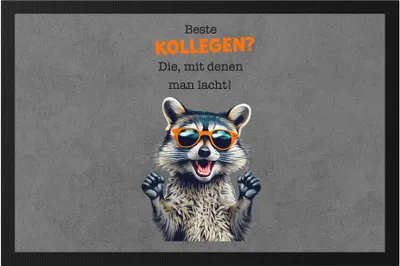 Produktbild von Beste Kollegen? Die mit denen man lacht Fußmatte Abschied Kollege Jobwechsel Verabschiedung