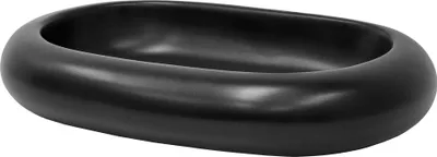 Immagine prodotto di Lavabo LuxeBath Lavabo da appoggio ovale, 65x45x11 cm, nero opaco, in Vetroceramica