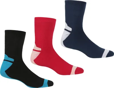 Produktbild von Regatta - Dámské ponožky do bot RG6287 (39,5 EU - 42 EU) (Black/Cherry red/Navy blue)