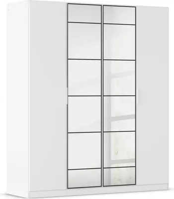 Produktbild von Drehtürenschrank >Acero< in alpinweiß / Spiegel - 181x210x54 (BxHxT)