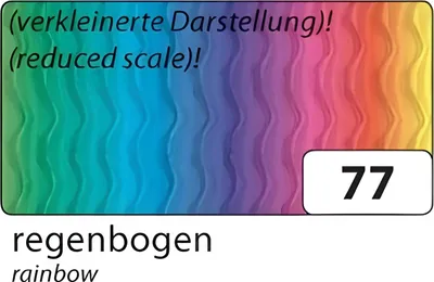 Produktbild von folia 741177 E-Wellpappe gerollt, 50x70cm, mehrfarbig (1 Rolle)