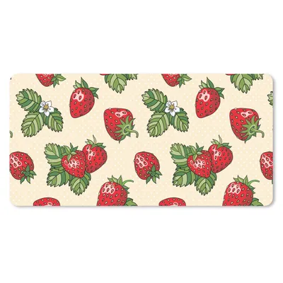 Produktbild von MuchoWow® Mauspad Mousepad Erdbeeren - Obst - Muster 60x30 cm - Mousepads - Maus Mat - Pad - Mausunterlage - Nachhaltig