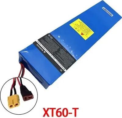 Image de Batterie pour scooter électrique 48V 60000mAh - Pack batterie Li-ion 13S4P - Système de protection BMS intégré - Haute capacité - Batterie de remplacement pour scooter électrique - Connecteur XT60-T