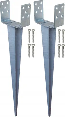Produktbild von Regulierte Pfostenbasis 120 Cm FEINZ Set 0- Stabil Und Langlebig Verzinkt 2X