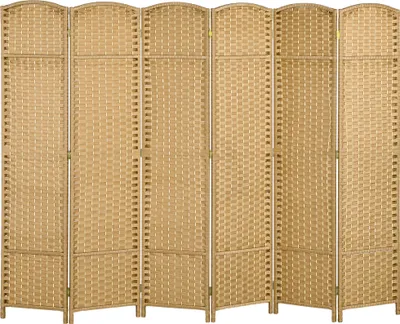 Produktbild von 6-teiliger Raumtrenner, Faltbarer Sichtschutz, Sichtschutzwand für Wohnzimmer, Schlafzimmer, Homeoffice, Natur