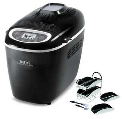 Produktbild von Tefal PF611838, 1,5 kg, Startzeitvorwahl, Sichtfenster, Variable einstellbare Krustenbräunung, 1600 W, Schwarz