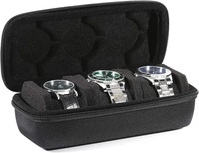 Produktbild von Uhrenbox Uhrenrolle  eiseetui mit 3 Fächern Hartschale Uhrenetui für 3 Armbanduhren
