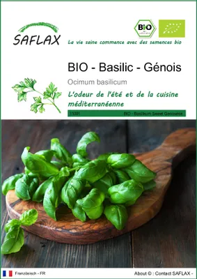 Image de SAFLAX  -- Basilic - Génois - 800 graines - Ocimum