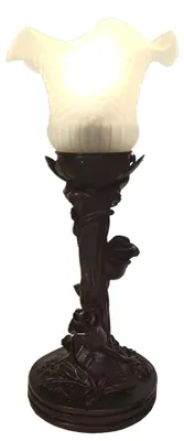 Immagine prodotto di Lampada da tavolo Clayre & Eef Ø 12x31 cm in poliresina bianca
