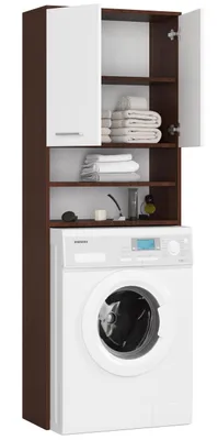Immagine prodotto di Armadio per lavatrice da incasso a due ante, 64 × 30 × 180 cm
