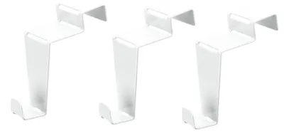 Fenster- und Türhaken, 3 Stück, weiß, 6,5x3x6,1 cm, Design 2