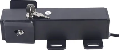 Obrázek produktu pro Elektrický zámek k bráně – zámek pro pohon křídlové brány – 24 V DC – automatický – zámek pro vysoké zatížení – odemknutí za 1 s – pro křídlové brány – černý