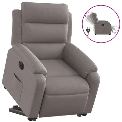 Zdjęcie produktu dla vidaXL Fotel relaksacyjny ze stelażem, tkanina Electric Taupe