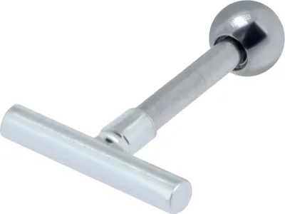 Produktbild von Helix Ohrpiercing 925 Sterling Silber vergoldet mit Stabmotiv Material - Silber Verschlusskugel - 4 mm