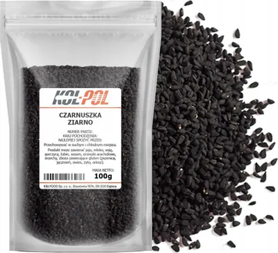Zdjęcie produktu dla CZARNUSZKA ZIARNO 100g Czarny kminek naturalne nasiona aromatyczne Kol-Pol