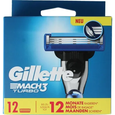 Productafbeelding van Gillette 8700216503679 Gillette MACH3 TURBO Rasierklingen 12 St.