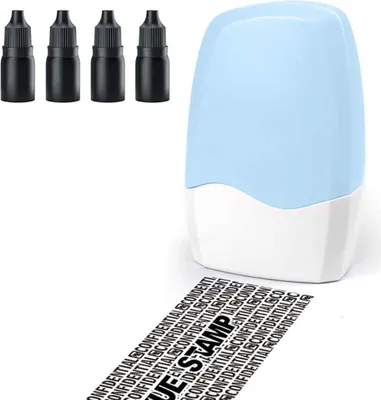 Obrázek produktu pro Válečková razítka na ochranu proti krádeži identity, 1 balení důvěrných válečkových razítek se 4 baleními inkoustových náplní, válečková razítka na ochranu proti krádeži identity a ochranu soukromí