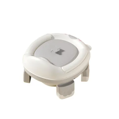 Produktbild von Tragbarer Toilettensitz Reise-Toilette – Faltbar, Leicht zu Reinigen, Grau