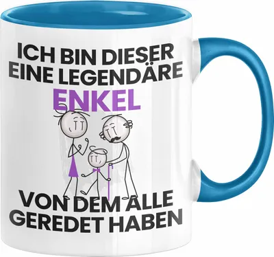 Produktbild von Enkel Geschenk Tasse Lustige Geschenkidee Geburtstag für Enkel Ich Bin Dieser Legendäre Enkel Von Dem Alle Geredet Haben Kaffee-Becher (Blau)