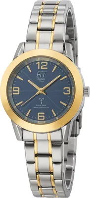 ETT Eco Tech Time ELS-11506-32M Damenuhr Funk/Solar Basic Bicolor/Blau 1