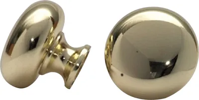 Produktbild von Möbelknopf Möbelknauf Schubladenknopf Messing Optik Höhe 27mm Durchmesser 32mm