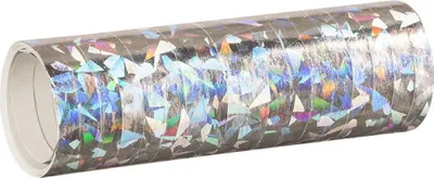 Produktbild von Luftschlangen "Holografisch" 4m / 1 Rolle | Silber