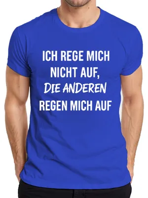 Productafbeelding van "Ik laat me niet opwinden door de sarcastische opmerkingen van mijn collega's" - Heren T-shirt, blauw, maat XL