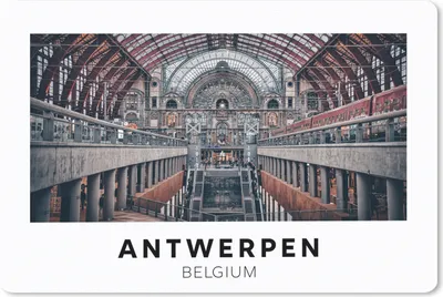 Produktbild von MuchoWow® Schreibtischunterlage Antwerpen - Belgien - Architektur 60x40 cm - XXL Mauspad - Großes Mauspad