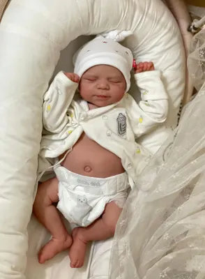Image de Poupée bébé de 46 cm, très réaliste, avec des cheveux implantés à la main, un corps en vinyle, idéale pour le jeu