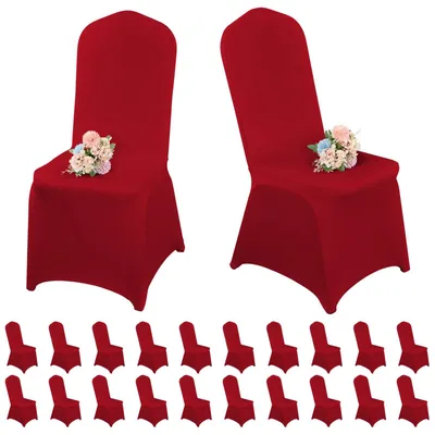 Imagen del producto de Omgoods - 20 fundas para sillas tipo Bordeaux, fabricadas en Elasthan