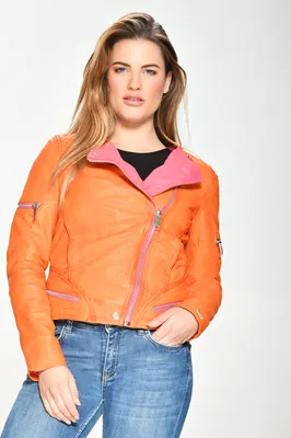 Produktbild von Maze Lederjacke Diamond Damen orange XS