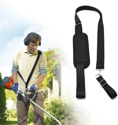 Produktbild von Schouderriem für Rasenmäher, gefedert, verstellbare Sicherheitsgurte, universeller Schouderriem für Rasenmäher und Gartenwerkzeuge