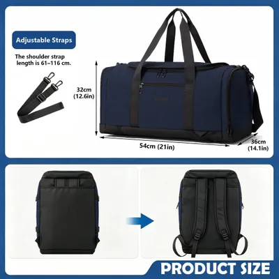 Produktbild von Sporttasche 62 l, blau, mit Schuhfach, für Fitness