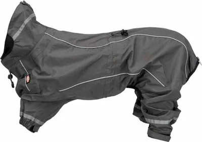 Productafbeelding van Regenjas voor honden, merk Trixie, kleur grijs, maat S